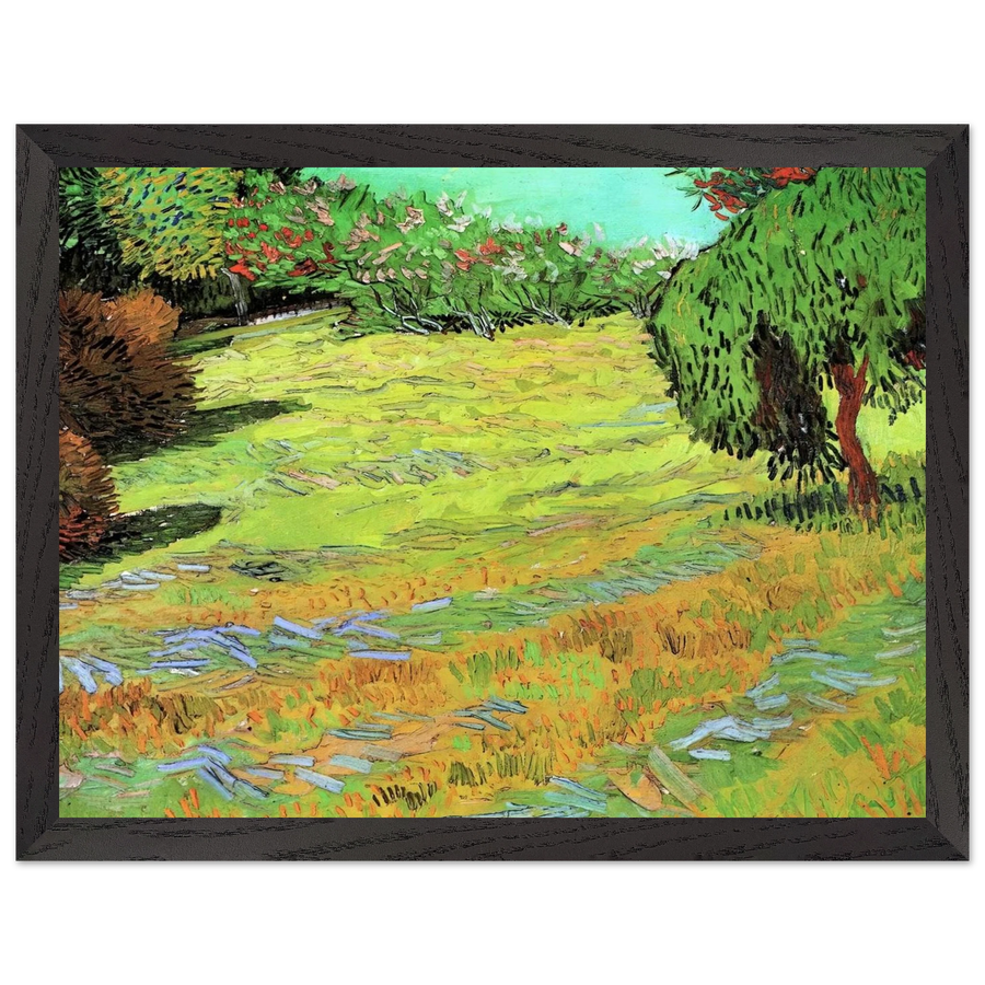 Sunny Lawn in a Public Park by Vincent van Gogh — Framed art print at Zephyeer
