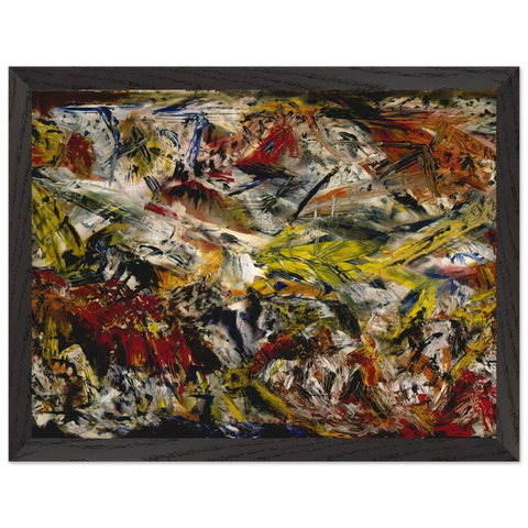 Le tumulte à la machoire crispee by Marcel Barbeau — Framed art print at Zephyeer