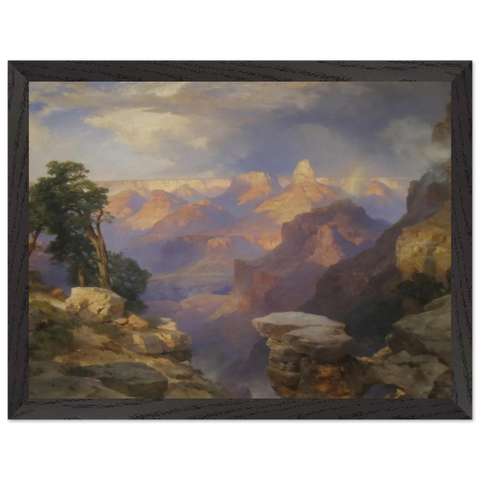 Grand Canyon with Rainbow by Thomas Moran — Framed art print at Zephyeer