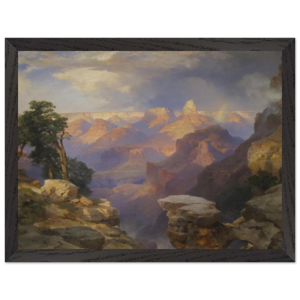 Grand Canyon with Rainbow by Thomas Moran — Framed art print at Zephyeer
