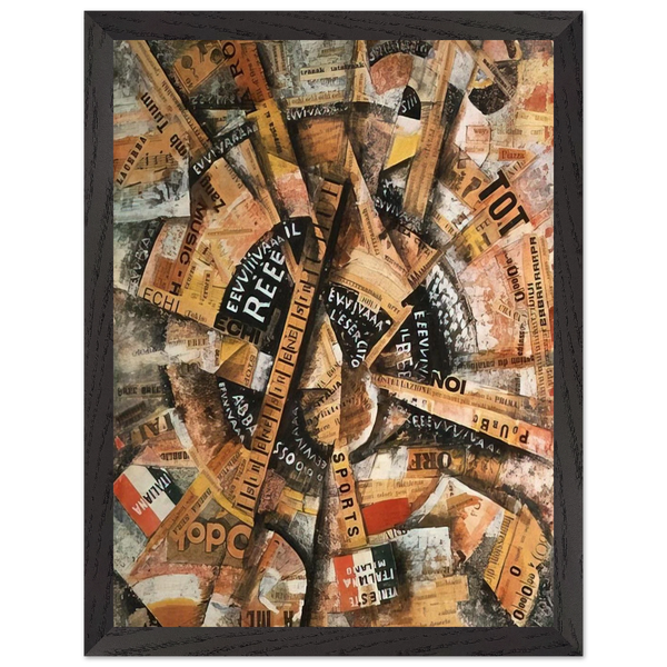 INTERVENTIONIST DEMONSTRATION PATRIOTIC HOLIDAY FREEWORD PAINTING 1914 1914 by Carlo Carra — Framed art print at Zephyeer