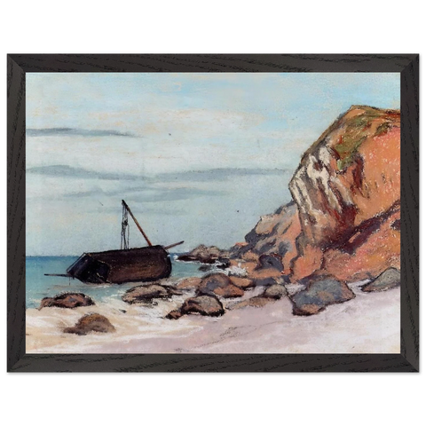 Saint-Adresse, Beached Sailboat by Claude Monet — Framed art print at Zephyeer