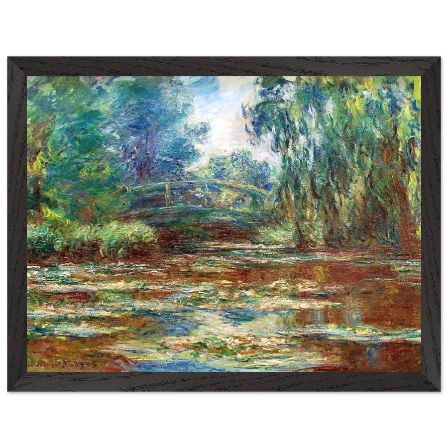 Water Lily Pond and Bridge by Claude Monet — Framed art print at Zephyeer