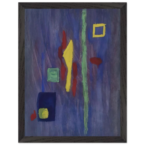 Untitled  Red, Yellow and Green Forms on a Purple Ground by Barnett Newman — Framed art print at Zephyeer