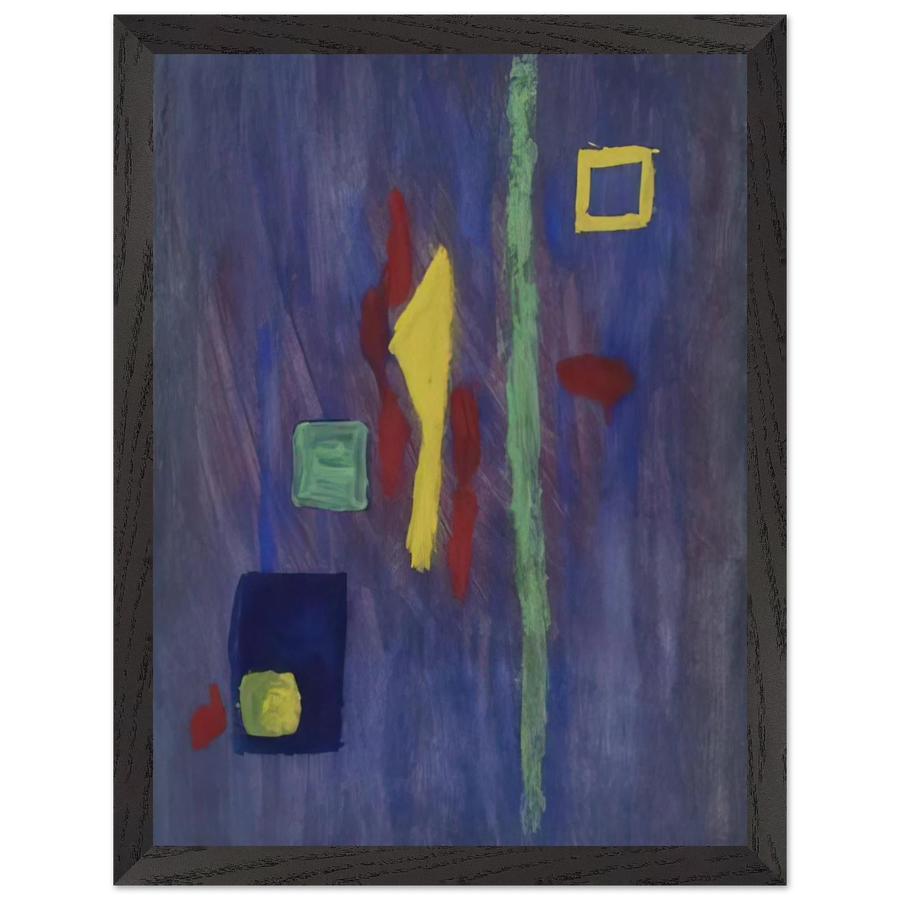 Untitled  Red, Yellow and Green Forms on a Purple Ground by Barnett Newman — Framed art print at Zephyeer
