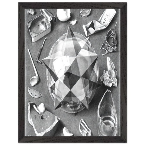 CONTRAST ORDER AND CHAOS by MC Escher — Framed art print at Zephyeer