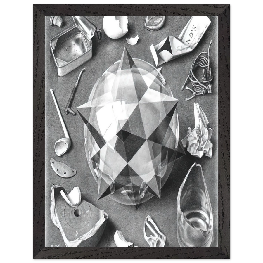 CONTRAST ORDER AND CHAOS by MC Escher — Framed art print at Zephyeer