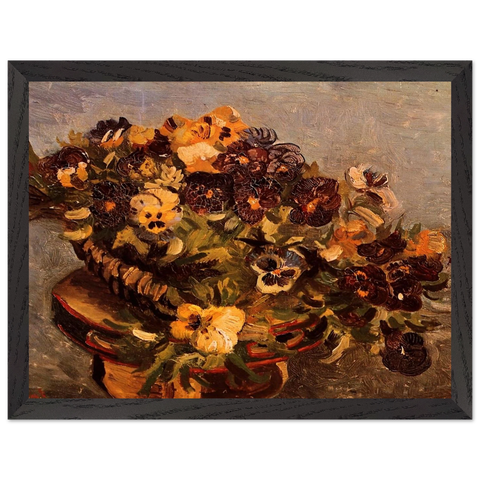 Tambourine with Pansies by Vincent van Gogh — Framed art print at Zephyeer