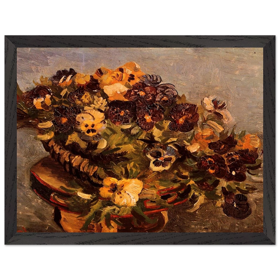 Tambourine with Pansies by Vincent van Gogh — Framed art print at Zephyeer