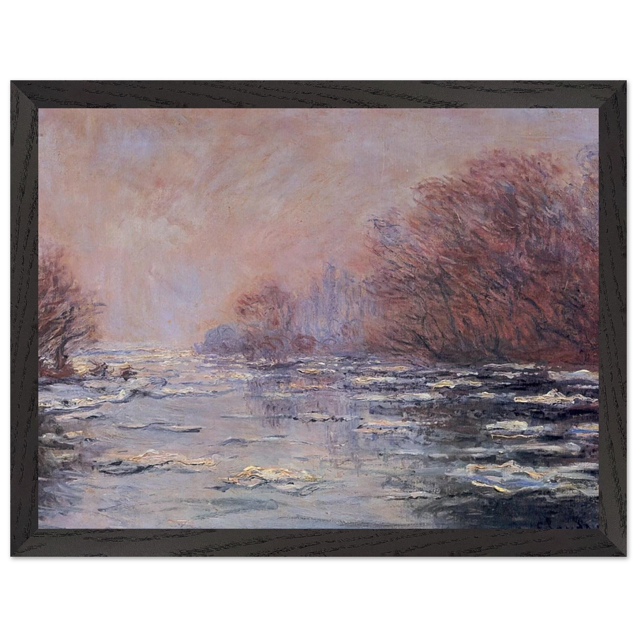 River Thawing near Vetheuil by Claude Monet — Framed art print at Zephyeer