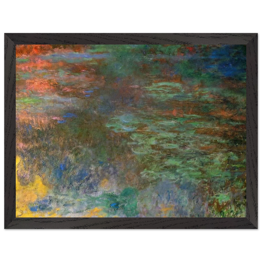 Water Lily Pond, Evening right panel by Claude Monet — Framed art print at Zephyeer
