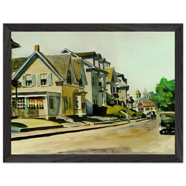 Sun on Prospect Street Gloucester, Massachusetts by Edward Hopper — Framed art print at Zephyeer