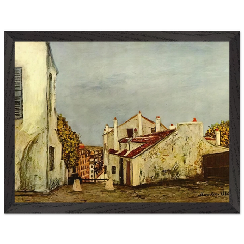 HOUSES IN MONTMARTRE by Maurice Utrillo — Framed art print at Zephyeer