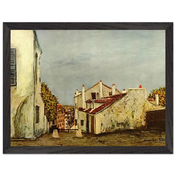 HOUSES IN MONTMARTRE by Maurice Utrillo — Framed art print at Zephyeer