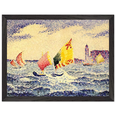 Sailboats near Chicago by Henri-Edmond Cross — Framed art print at Zephyeer