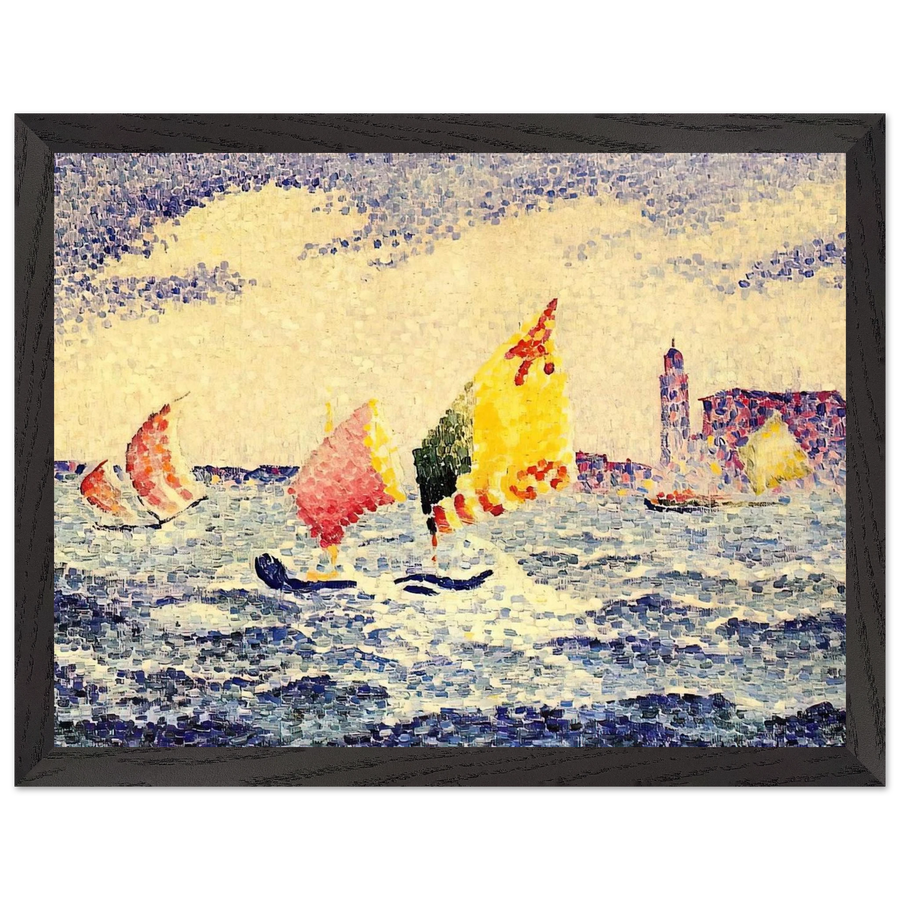 Sailboats near Chicago by Henri-Edmond Cross — Framed art print at Zephyeer