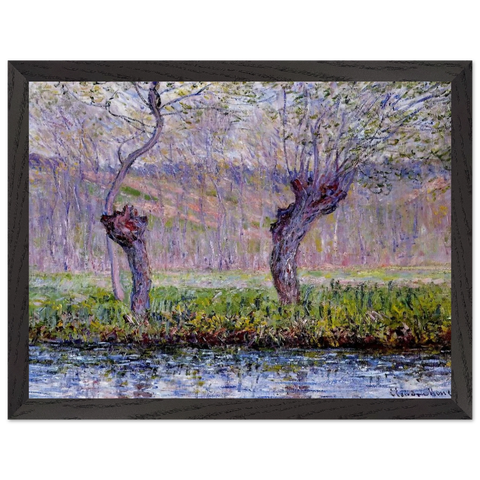 Willows in Springtime by Claude Monet — Framed art print at Zephyeer