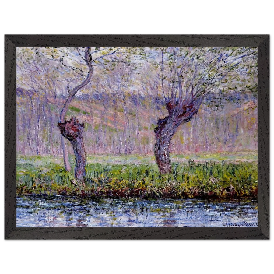Willows in Springtime by Claude Monet — Framed art print at Zephyeer