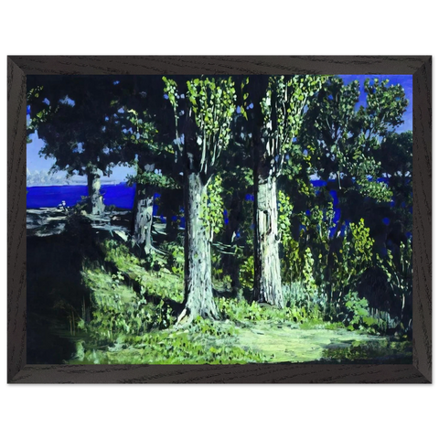 Cypresses on a Seashore. The Crimea by Arkhyp Kuindzhi — Framed art print at Zephyeer
