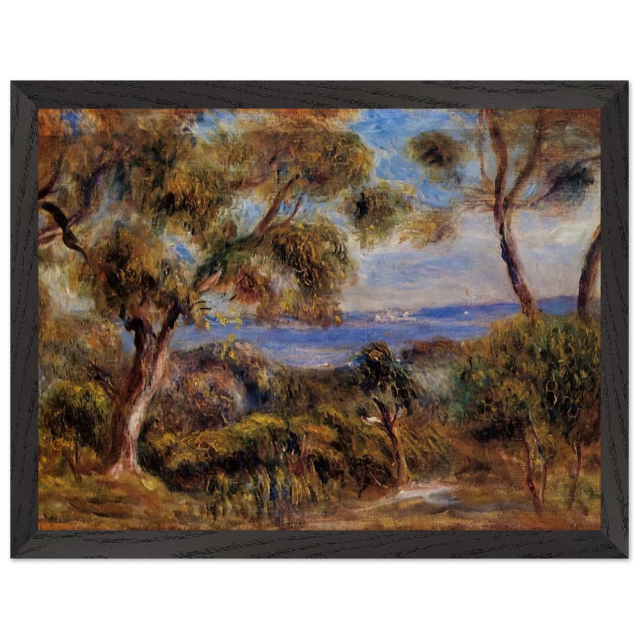 The Sea at Cagnes by Pierre-Auguste Renoir — Framed art print at Zephyeer