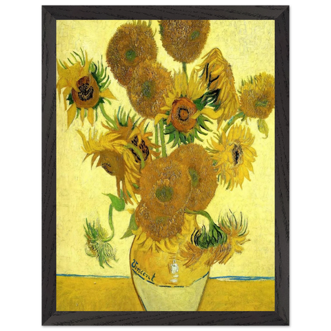 Still Life - Vase with Fifteen Sunflowers by Vincent van Gogh — Framed art print at Zephyeer