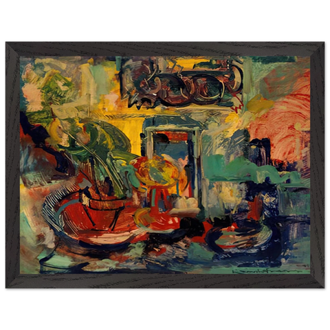 Still Life Interior by Hans Hofmann — Framed art print at Zephyeer