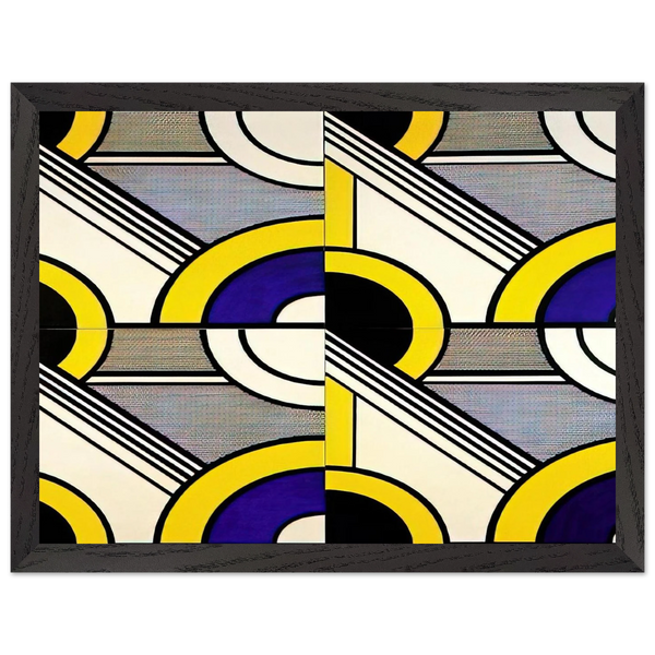 MODULAR PAINTING WITH FOUR PANELS 1 1969 by Roy Lichtenstein — Framed art print at Zephyeer