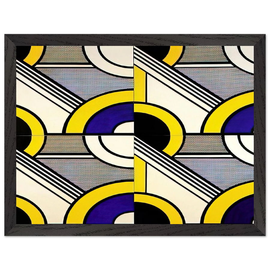 MODULAR PAINTING WITH FOUR PANELS 1 1969 by Roy Lichtenstein — Framed art print at Zephyeer
