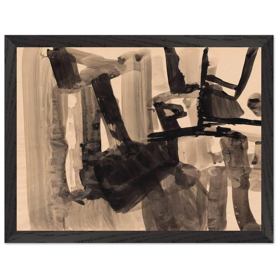 Untitled - Abstract Expressionism by Nasreen Mohamedi — Framed art print at Zephyeer