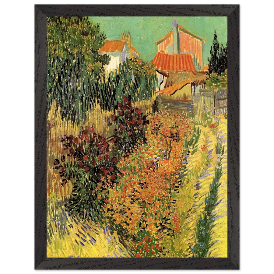 Garden Behind a House by Vincent van Gogh — Framed art print at Zephyeer