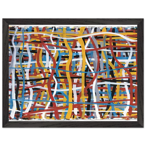 Irregular Vertical and Horizontal Bands of Color Superimposed by Sol LeWitt — Framed art print at Zephyeer