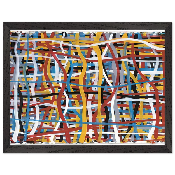 Irregular Vertical and Horizontal Bands of Color Superimposed by Sol LeWitt — Framed art print at Zephyeer