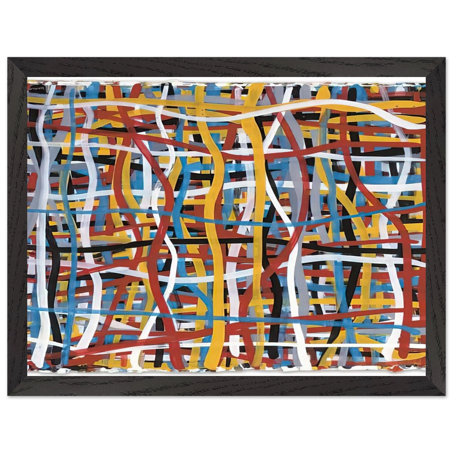 Irregular Vertical and Horizontal Bands of Color Superimposed by Sol LeWitt — Framed art print at Zephyeer