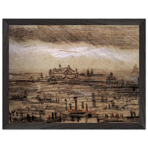 A View of Paris with the Op by Vincent van Gogh — Framed art print at Zephyeer