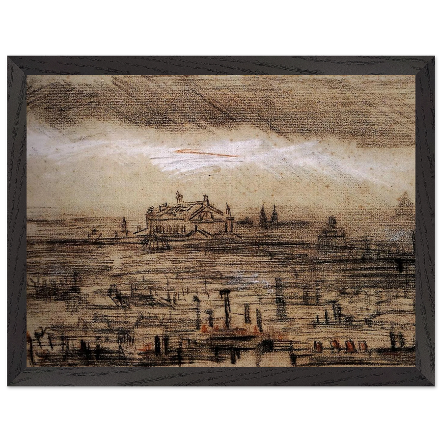 A View of Paris with the Op by Vincent van Gogh — Framed art print at Zephyeer