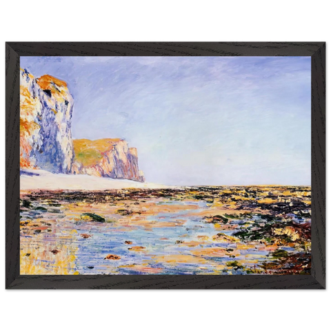 Beach and Cliffs at Pourville, Morning Effect by Claude Monet — Framed art print at Zephyeer