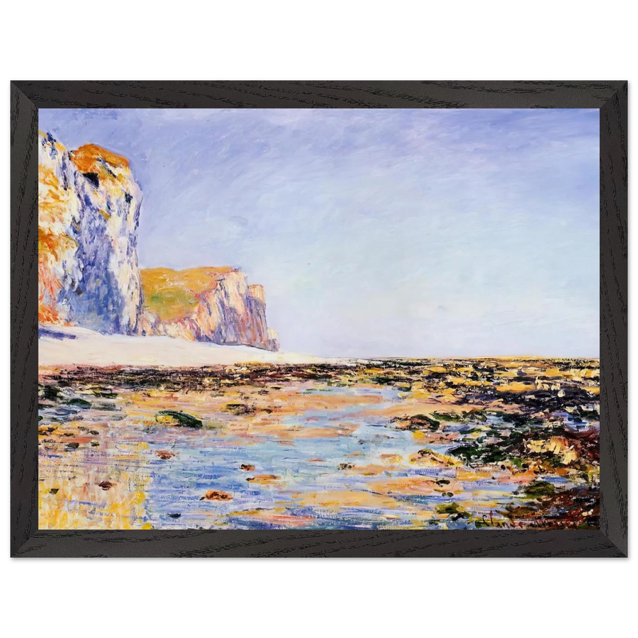 Beach and Cliffs at Pourville, Morning Effect by Claude Monet — Framed art print at Zephyeer