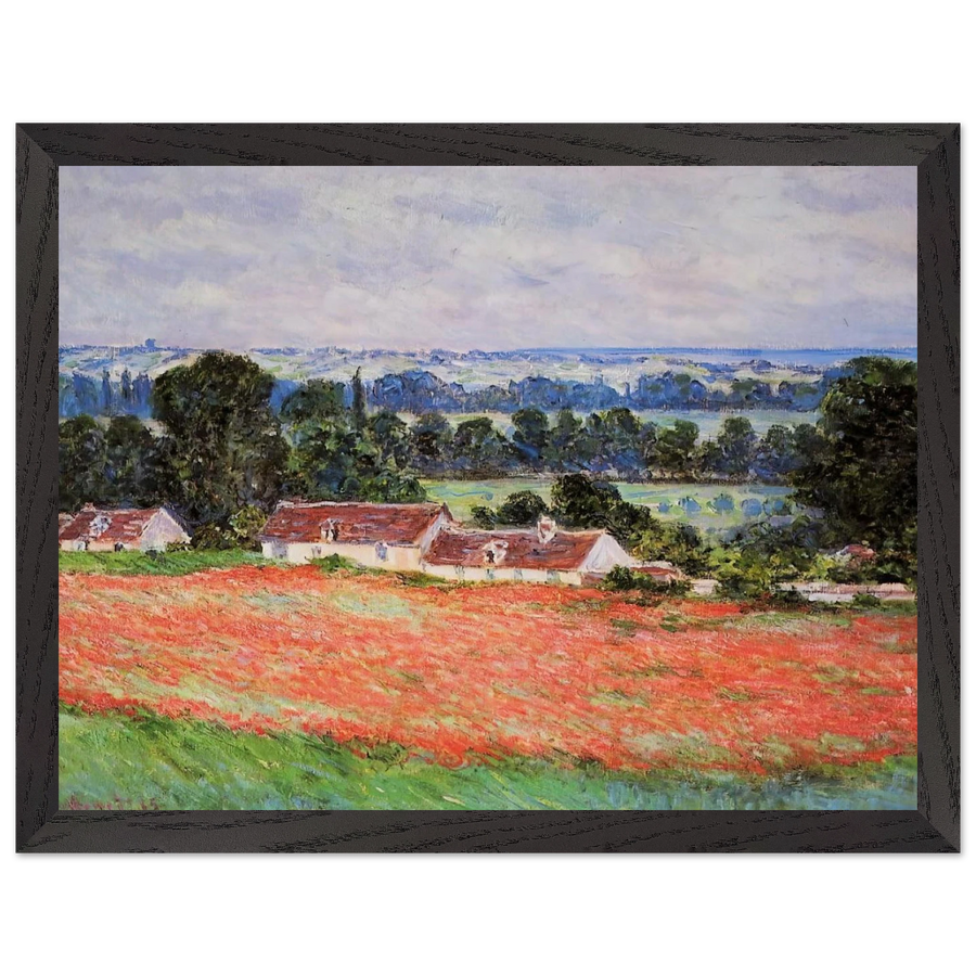Poppy Field at Giverny by Claude Monet — Framed art print at Zephyeer