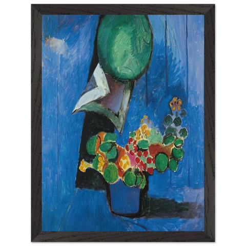 FLOWERS AND CERAMIC PLATE 1913 by Henri Matisse — Framed art print at Zephyeer