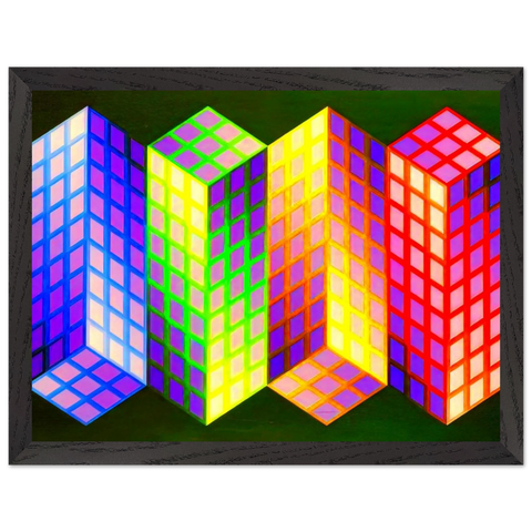Torony-Nagy - 1969 by Victor Vasarely — Framed art print at Zephyeer