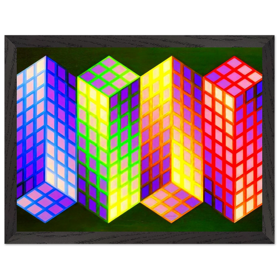 Torony-Nagy - 1969 by Victor Vasarely — Framed art print at Zephyeer