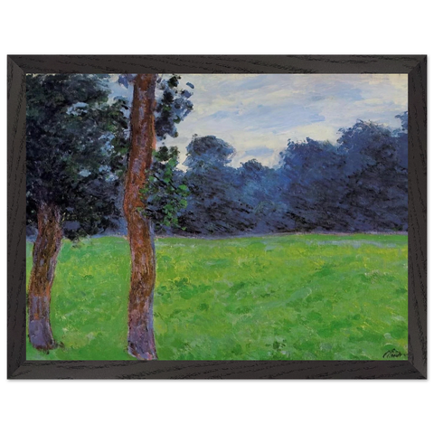 Two Trees in a Meadow by Claude Monet — Framed art print at Zephyeer