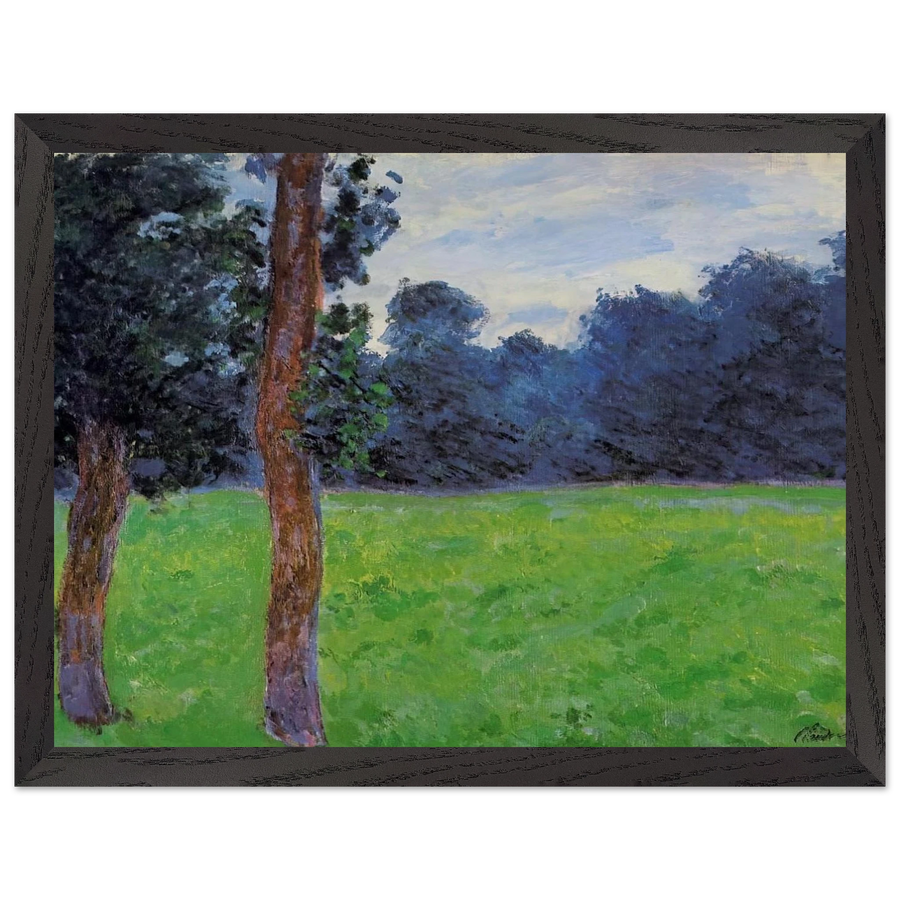 Two Trees in a Meadow by Claude Monet — Framed art print at Zephyeer