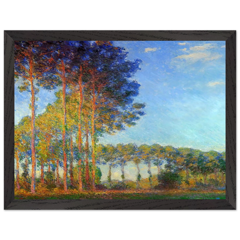 Poplars on the Banks of the River Epte, Seen from the Marsh by Claude Monet — Framed art print at Zephyeer