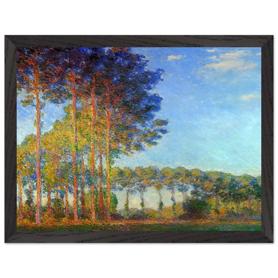 Poplars on the Banks of the River Epte, Seen from the Marsh by Claude Monet — Framed art print at Zephyeer