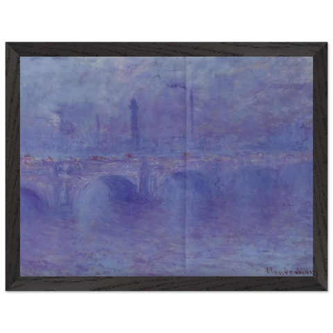 Waterloo Bridge, Effect of Fog by Claude Monet — Framed art print at Zephyeer
