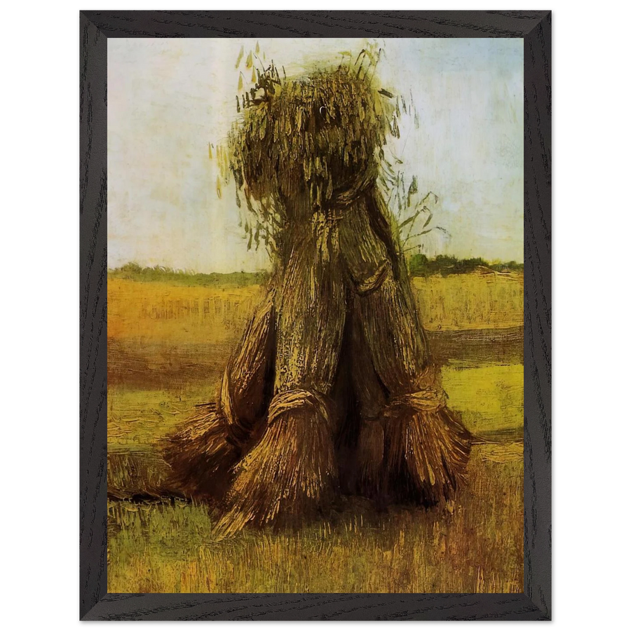 Sheaves of Wheat in a Field by Vincent van Gogh — Framed art print at Zephyeer