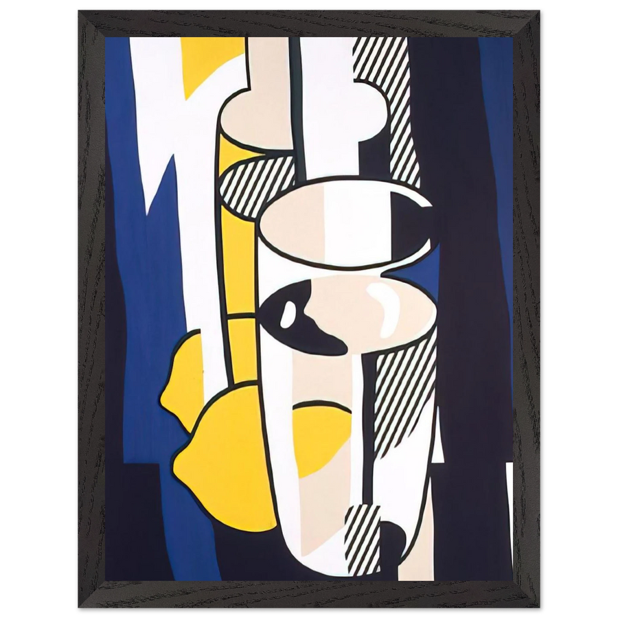 GLASS AND LEMON IN A MIRROR 1974 by Roy Lichtenstein — Framed art print at Zephyeer
