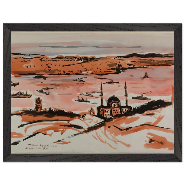 NILE RIVER AT ASWAN EGYPT 1960 by Ivan Albright — Framed art print at Zephyeer