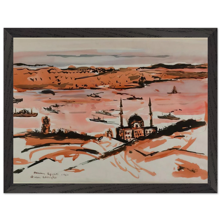 NILE RIVER AT ASWAN EGYPT 1960 by Ivan Albright — Framed art print at Zephyeer